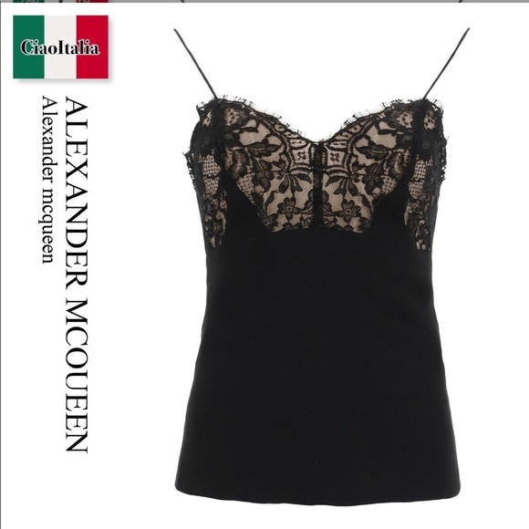 ALEXANDER MCQUEEN Lace And Silk Cami Top - Picture 6 of 10